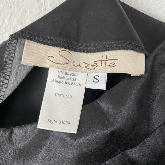 VTG Suzette Small 100% Silk Top Whimsigoth Beaded Empire Waist Babydoll Elegant - Picture 8 of 8